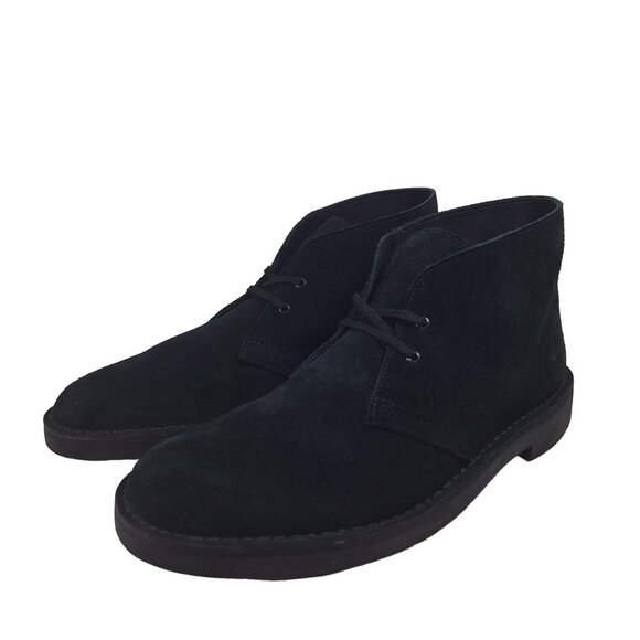 Clarks Men's NEW Black Suede Desert Boots Chukka Lace-Up Size10M - Picture 4 of 13